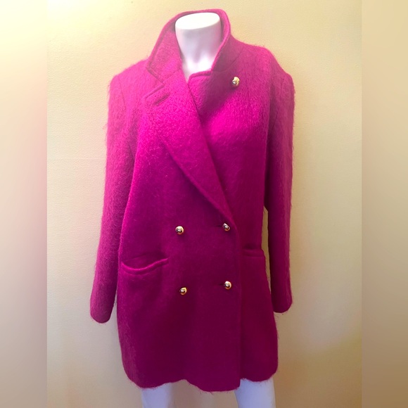 Vintage Wayne Stuart Magenta  Mohair Wool Jacket. - Picture 3 of 7